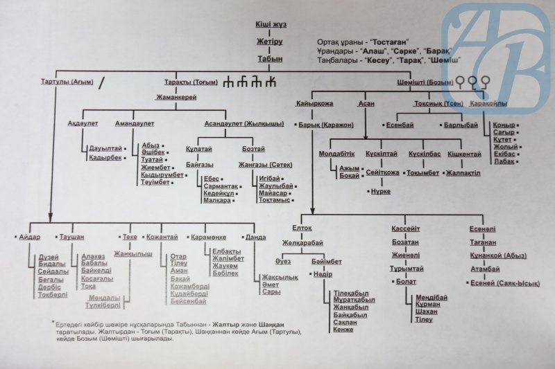 Карта казахских родов