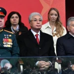Токаев посетил военный парад на Красной площади в Москве
